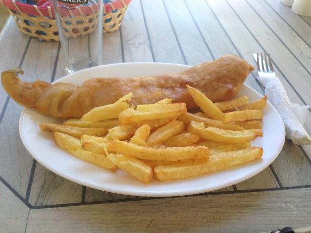 I feel a bit bad complaining because they gave me a large fish for the price of the small. The woman next to me said she didn't want it to go to waste and asked if she could feed it to stray cats in Gibraltar (this seemed a bit unusual for a second, but I really loved how forward, sincere, caring, and resourceful she was – very Gibraltarian).