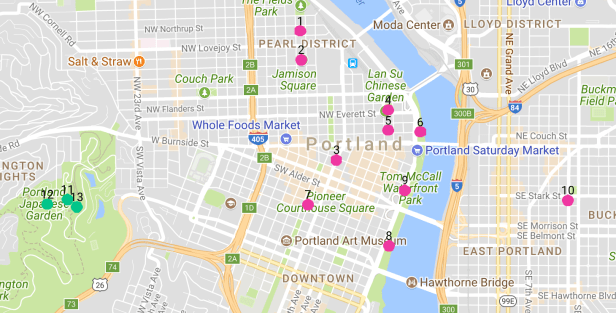 Map of Portland