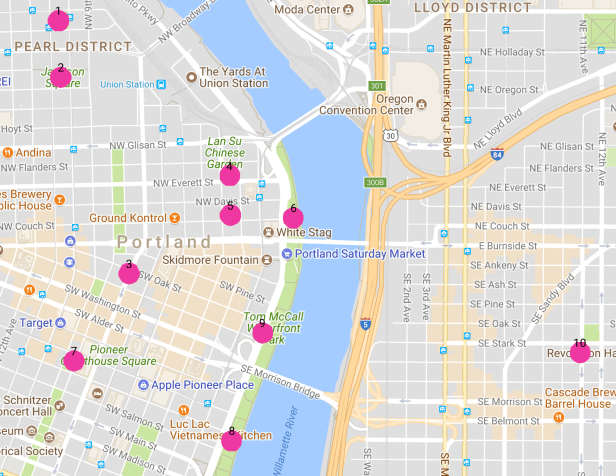 Map of Portland Zoom 1