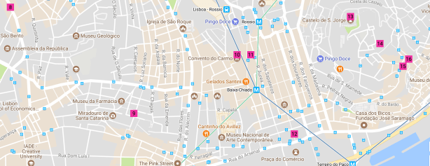 Map of Best Instagram Spots in Lisbon 3